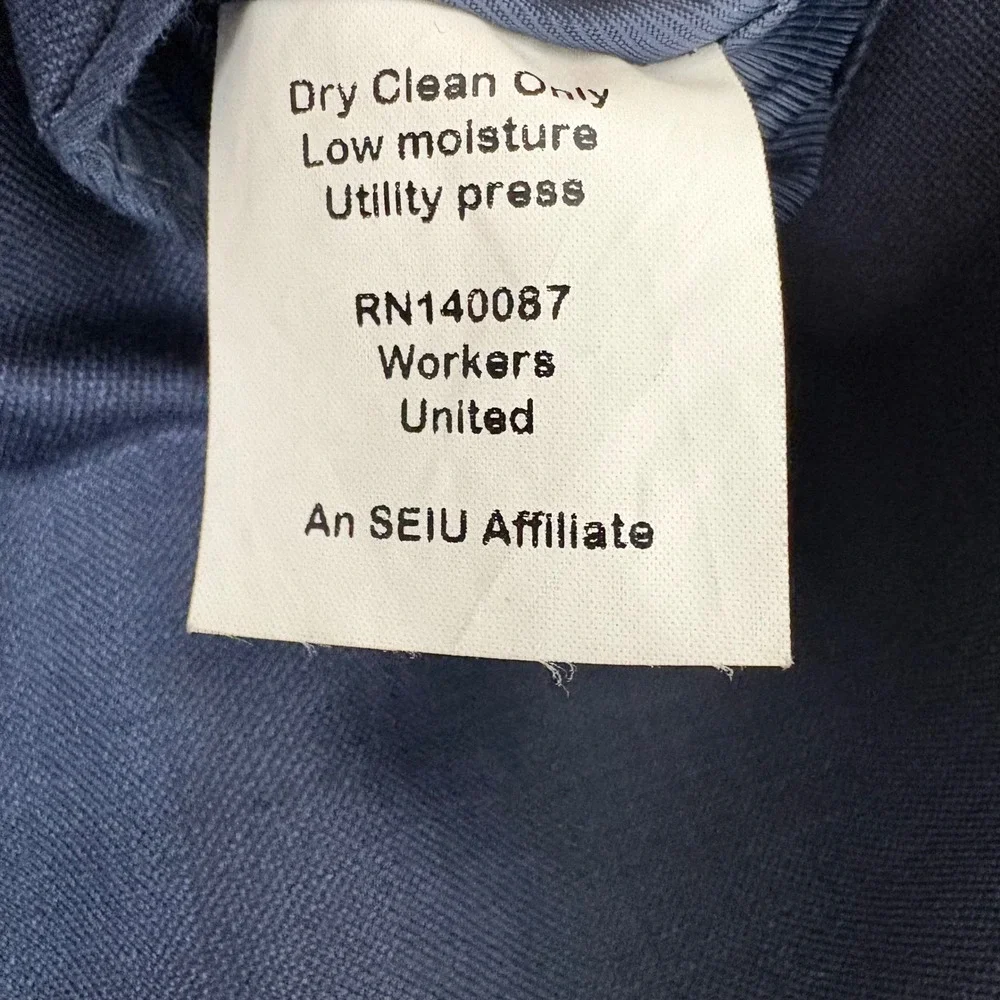 Hart Schaffner Marx Men Navy Blue Wool Blazer Jacket USA Office Classic 50 chest
